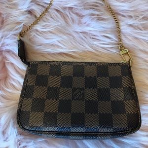 (SOLD) Louis Vuitton Mini Pochette Ebene Pouch LV